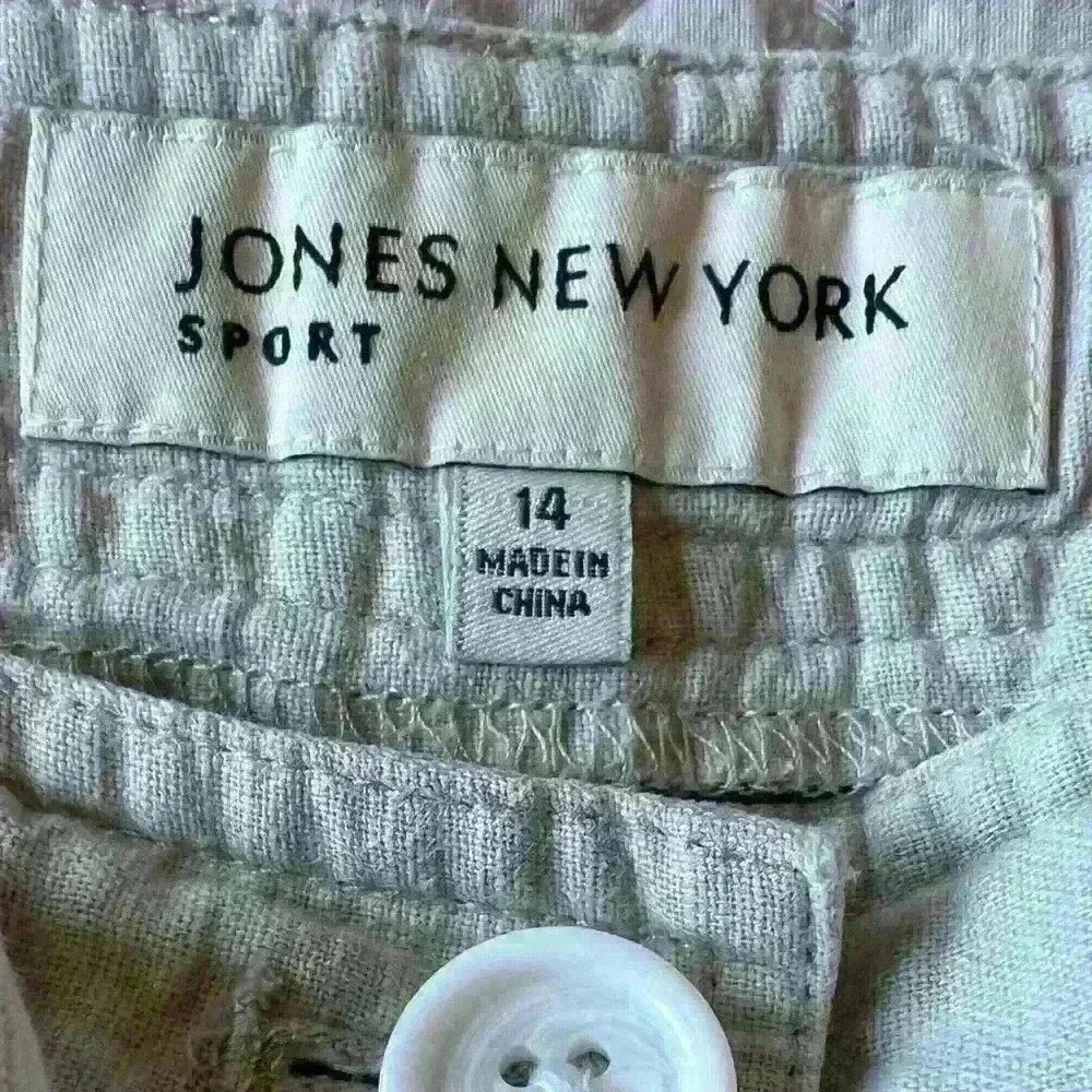 Jones New York linen/Cotten blend capris kaki - Picture 8 of 8